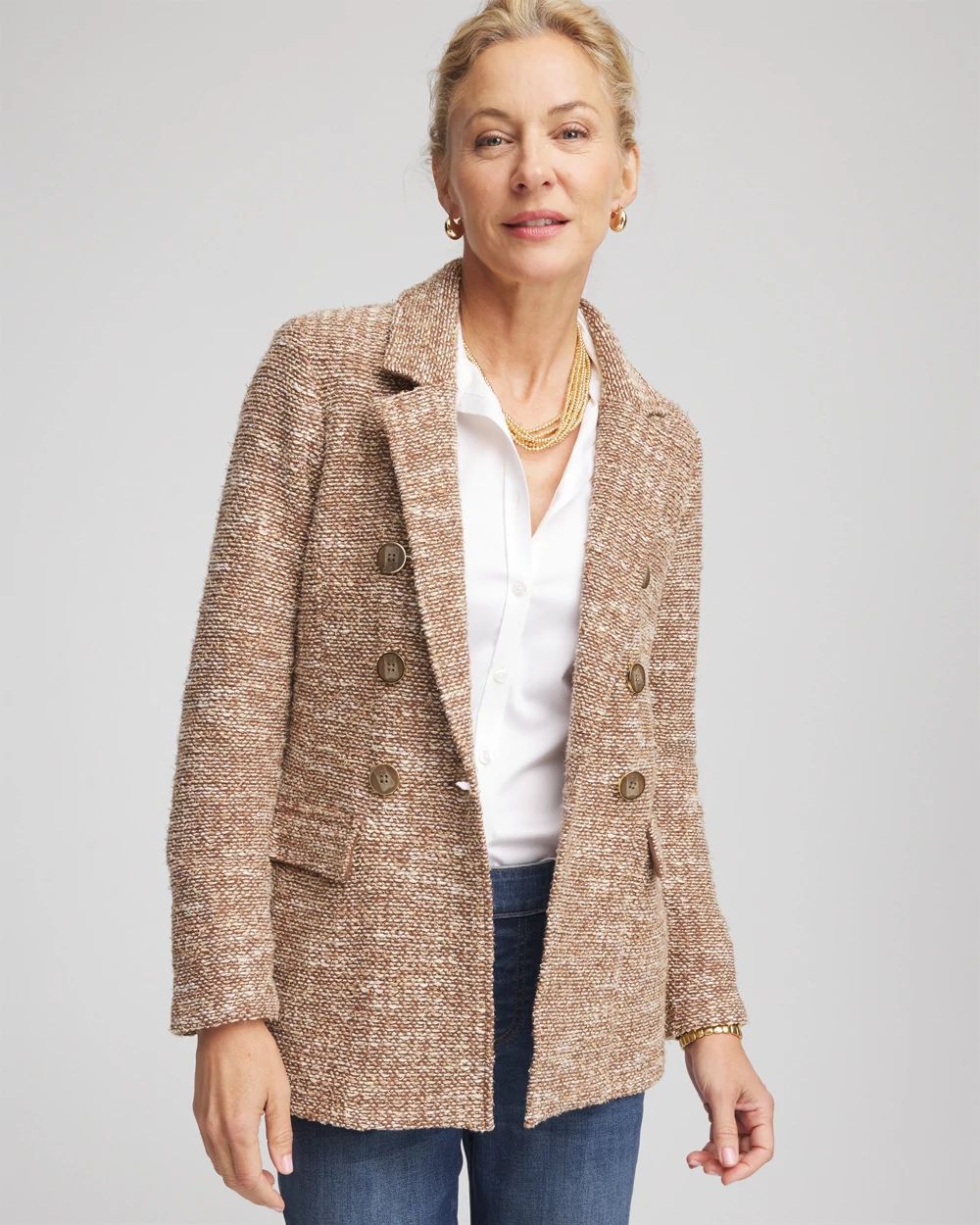 Tweed Double-Breasted Blazer | Chico's